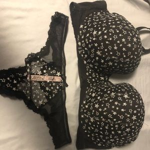 Cute stars bra and thong set